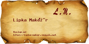 Lipka Makár névjegykártya